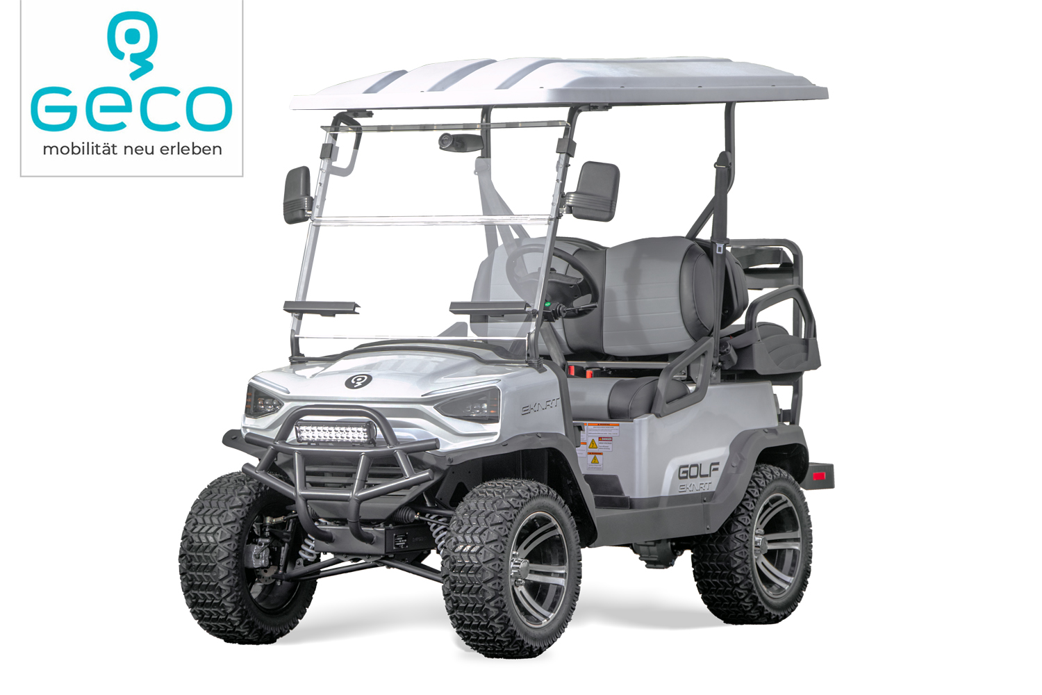 Elektroauto GECO Golfkart, Elektro-Kart, Elektrobuggy mit 4 Rädern, Elektro-Golf-Cart