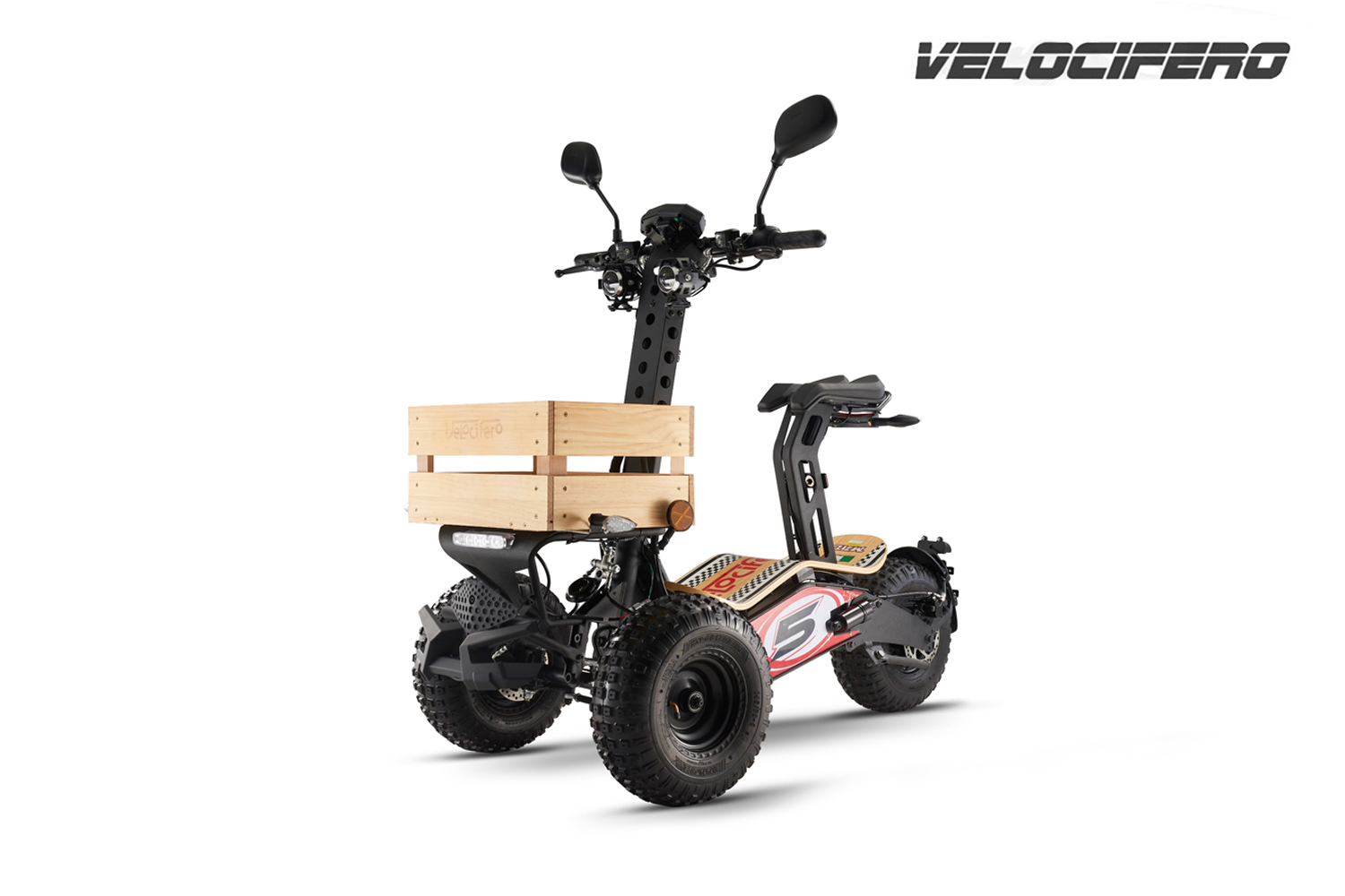 E-Trike Transport-Scooter, 3 Räder Velocifero MAD TRUCK Elektro Scooter 1800W - 3 Rad Elektroroller - mit Straßenzulassung