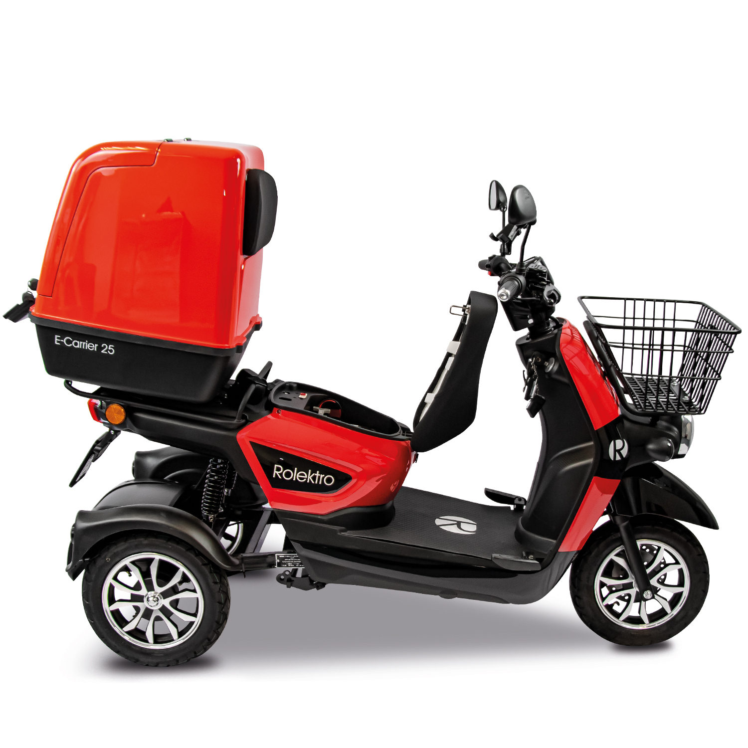 Rolektro E-Carrier 25 V.2 als Liefermobil, mit oder ohne Koffer, 2 Akku-Varianten