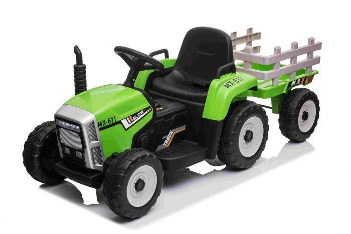 Elektro Kinderauto - Elektro Traktor mit Anhänger, Elektrotraktor für Kinder mit 2x25 Watt, Elektro Einsatzfahrzeug