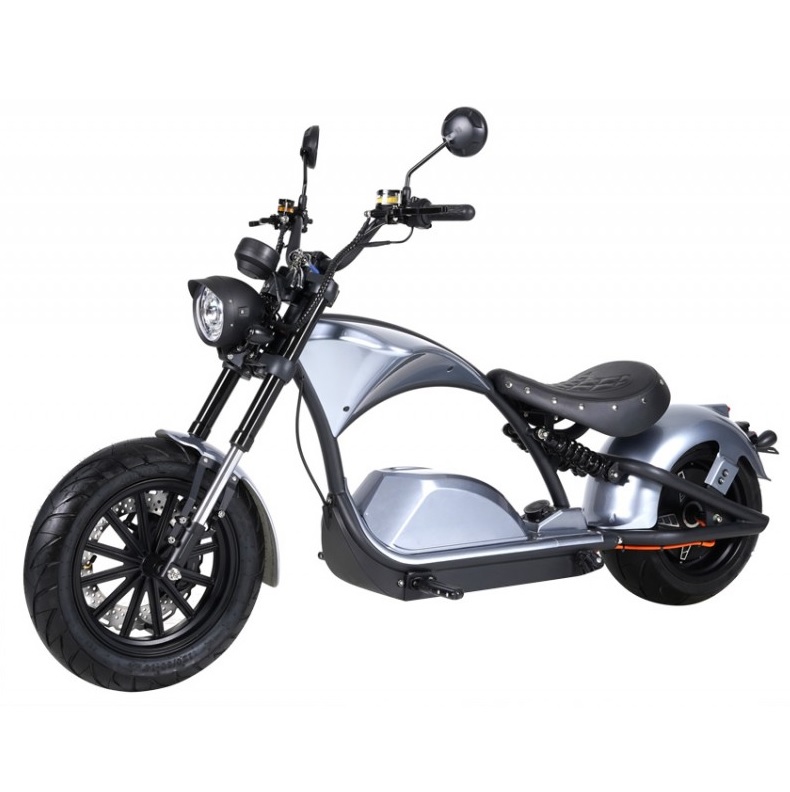 Elektroroller 2-Rad Chopper Raven mit 3000 Watt, E-Roller bis 45 km/h von Mangosteen, E-Chopper mit 100 km Reichweite
