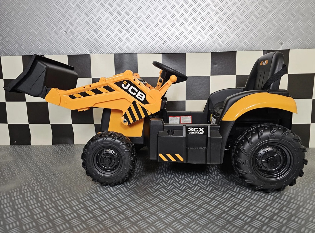 Elektro Kinderbagger - Elektrobagger JCB mit Schaufel, Schaufelbagger, Kinder Einsatzfahrzeug, Traktor