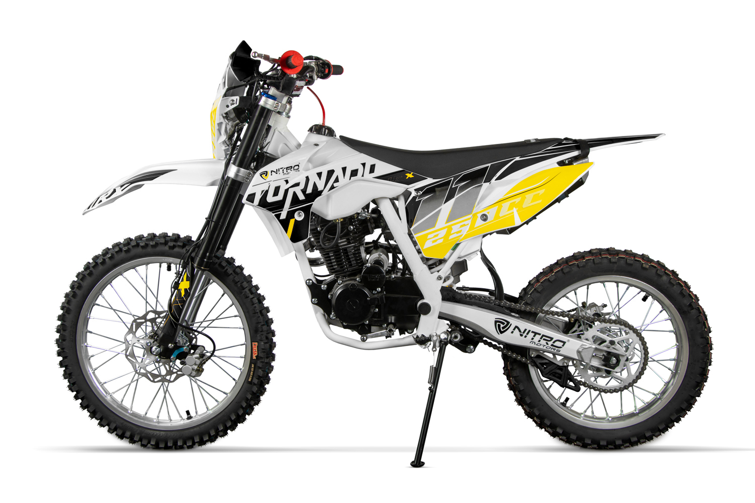 Nitro Motors 250cc Kinder Dirtbike TORNADO UX URX 21/18 Kick und E-Start, Kinder Motorcross Bike