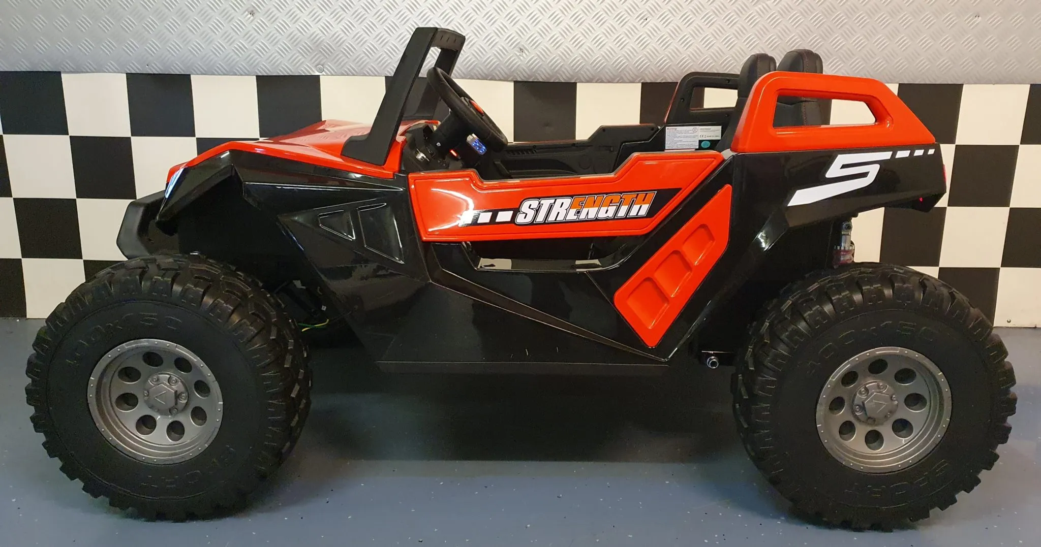 Elektro Kinderauto 2 x 300 Watt - 16 km/h Power Buggy Allrad für 2 Kinder - 2 Sitzer Elektrobuggy, Kinderbuggy
