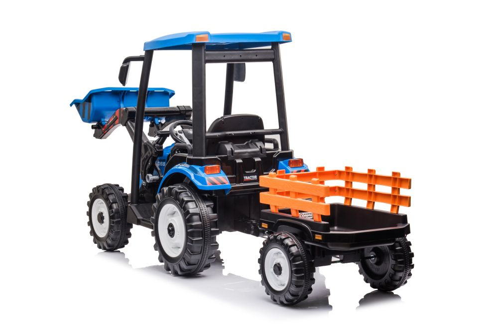 Kindertraktor - elektrischer Traktor Hercules mit Dach, Anhänger und Schaufel, 2 x 45 Watt - 6 km/h