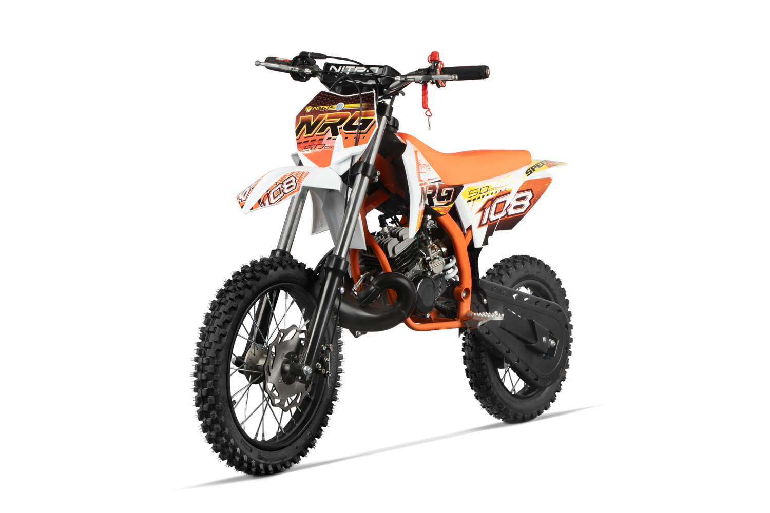 NITRO MOTORS 50cc midi Kinder Dirtbike NRG50 14/12 Zoll, Kinder Motorcross Bike, Kindermotorrad