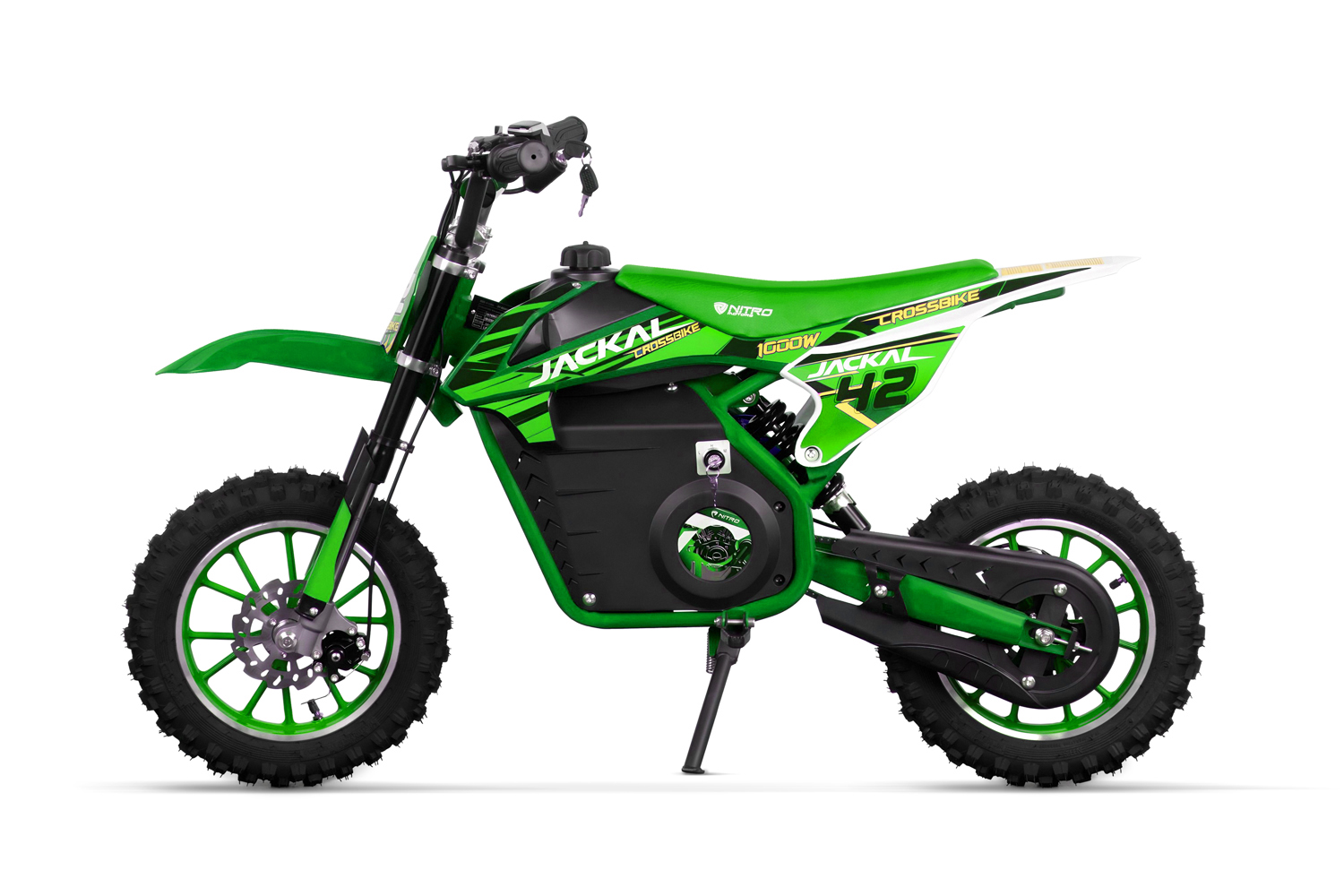 Kinder Crossbike Nitro Motors Eco Dirtbike 1000W - Jackal Eco 10 Zoll - Motorcross Kids