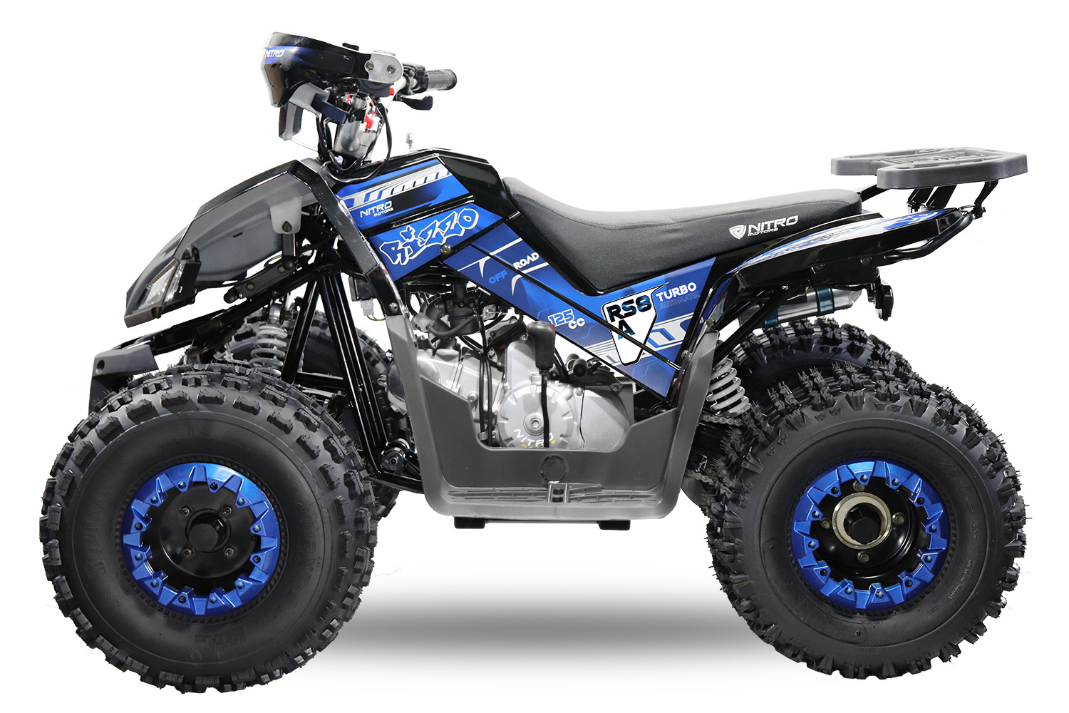 NITRO MOTORS 150cc midi Kinder Quad Rizzo RS8-A Platin, Benzinkinderquad mit 8 Zoll