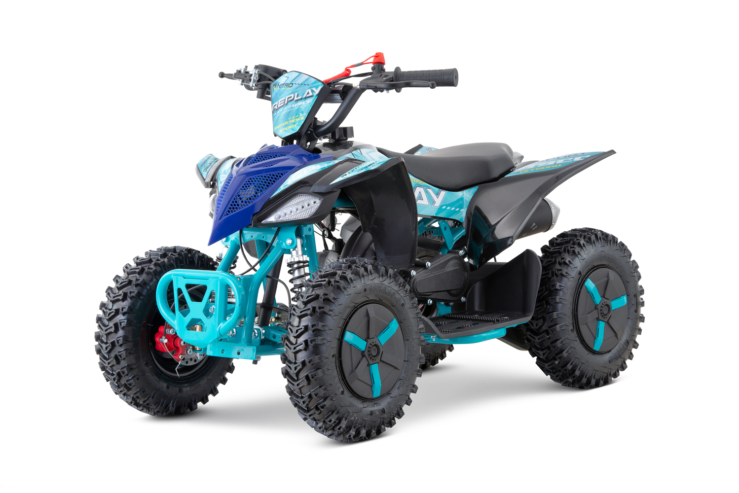 NITRO MOTORS 49cc mini Kinder Quad Replay Snowy-Profile L Sport 6 Zoll, Benzinquad Kinderquad