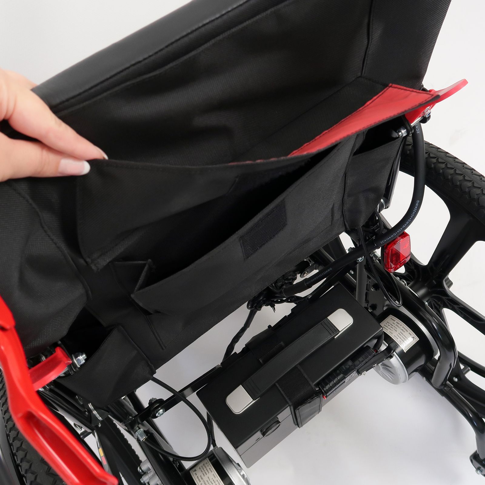 Rolektro E-Rollstuhl ERS-6 Li, Schwarz, 6km/h - elektrischer Krankenfahrstuhl, Elektrorollstuhl mit Joystick