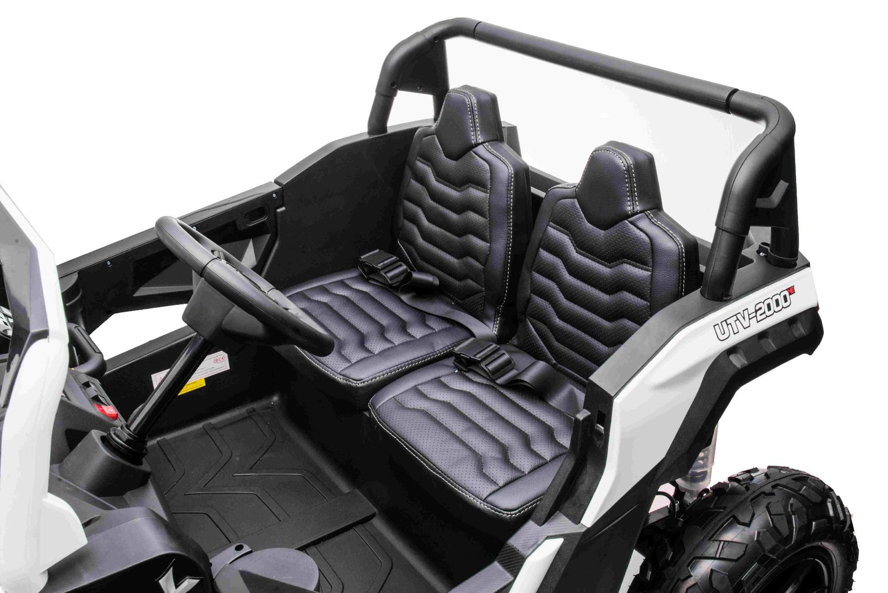Großes Kinder Elektroauto - 15 km/h, 2-Sitzer Elektro-Buggy UTV XXL Elektrofahrzeug mit Lithiumakku und Differential Motor