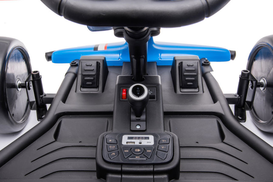 Kinder XL Elektroauto - 10 km/h "E-GoKart", Driftfunktion, 2 Motoren, Elektro Go Kart für Kinder bis 14