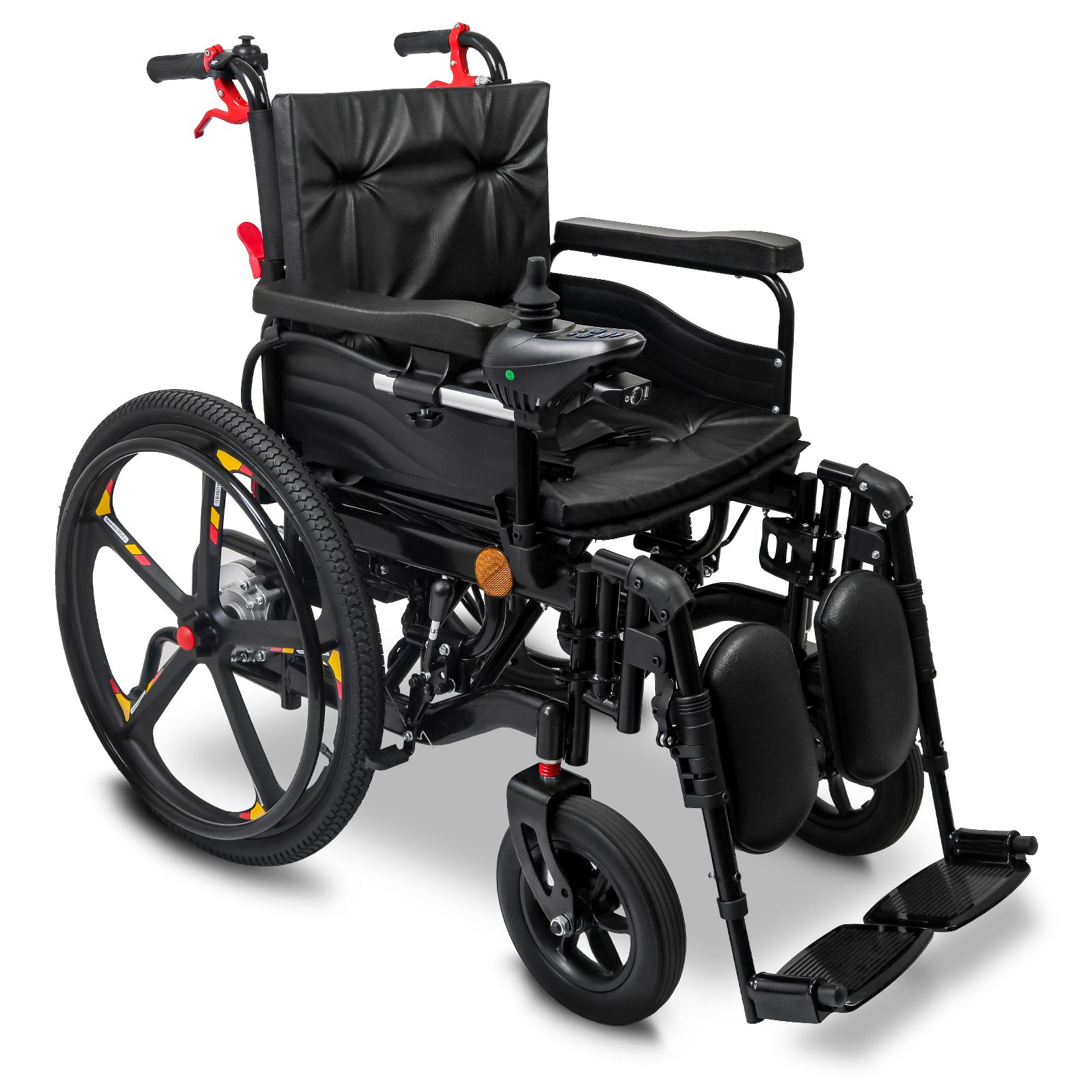 Rolektro E-Rollstuhl ERS-6 Li, Schwarz, 6km/h - elektrischer Krankenfahrstuhl, Elektrorollstuhl mit Joystick