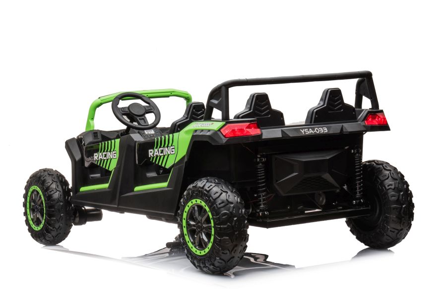 SUPER BIG XXL Elektrokinderauto 4-Sitzer 11 km/h, Kinderbuggy mit 4 Plätzen, 2x2-Sitzer Elektro Kinderfahrzeug, Elektro-Buggy für 4 Kinder