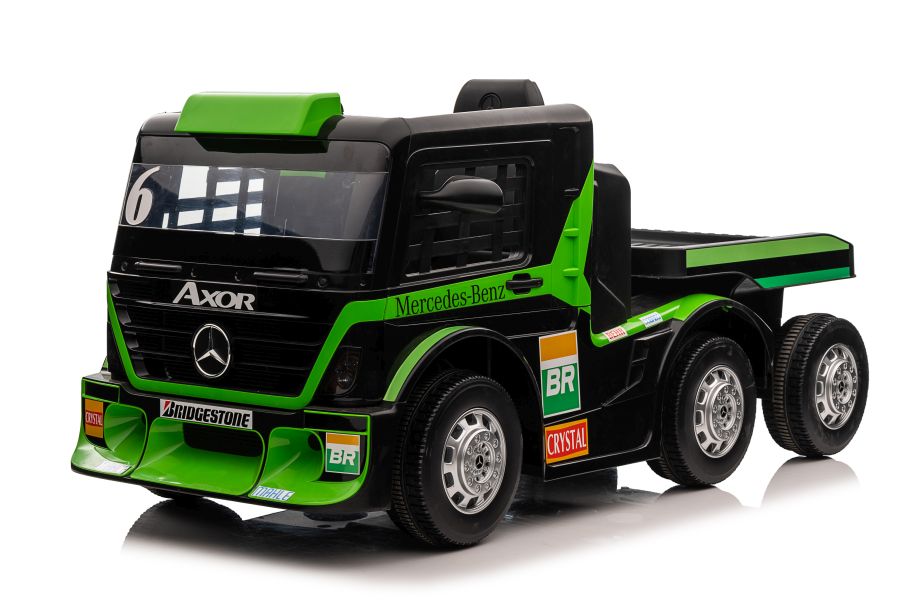 Elektro-LKW für Kinder - 8 km/h Mercedes XMX622B Kinder LKW mit Auflieger, Elektro Baustellenfahrzeug, Elektrokinderfahrzeug