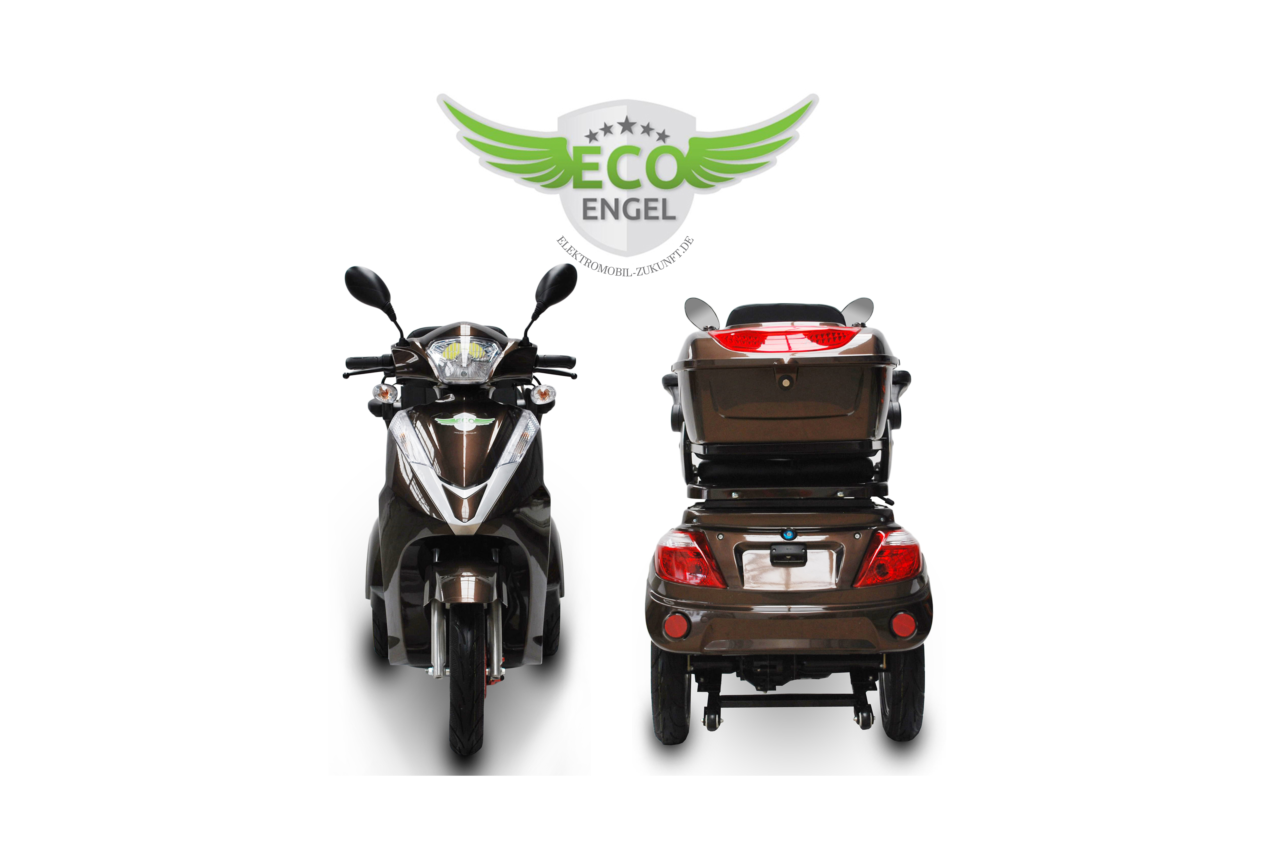 3 Rad Elektroroller DUO Doppelsitzer - Eco Engel 503 - Seniorenroller mit 2 Sitzen - 25 km/h (Blei/Lithium)
