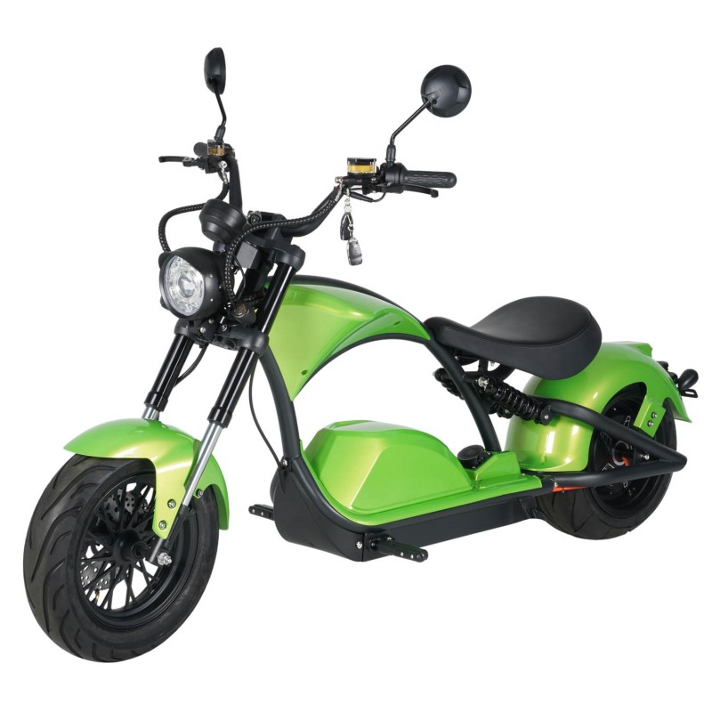 Elektroroller 2-Rad Chopper Blake mit 3000 W, E-Roller bis 45 km/h und Li Samsung-Akku, E-Chopper