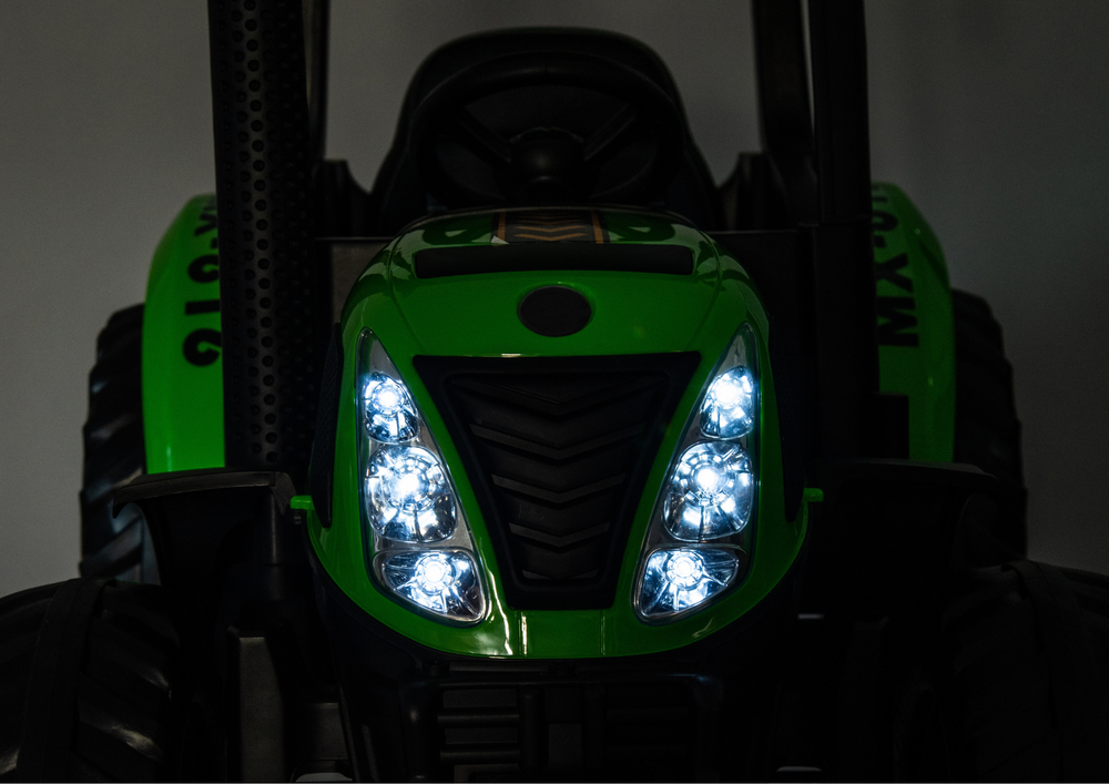 Kinderauto Elektrotraktor A011 mit 2x200 Watt, Kindertraktor mit Dach bis zu 10 km/h, elektrischer Traktor