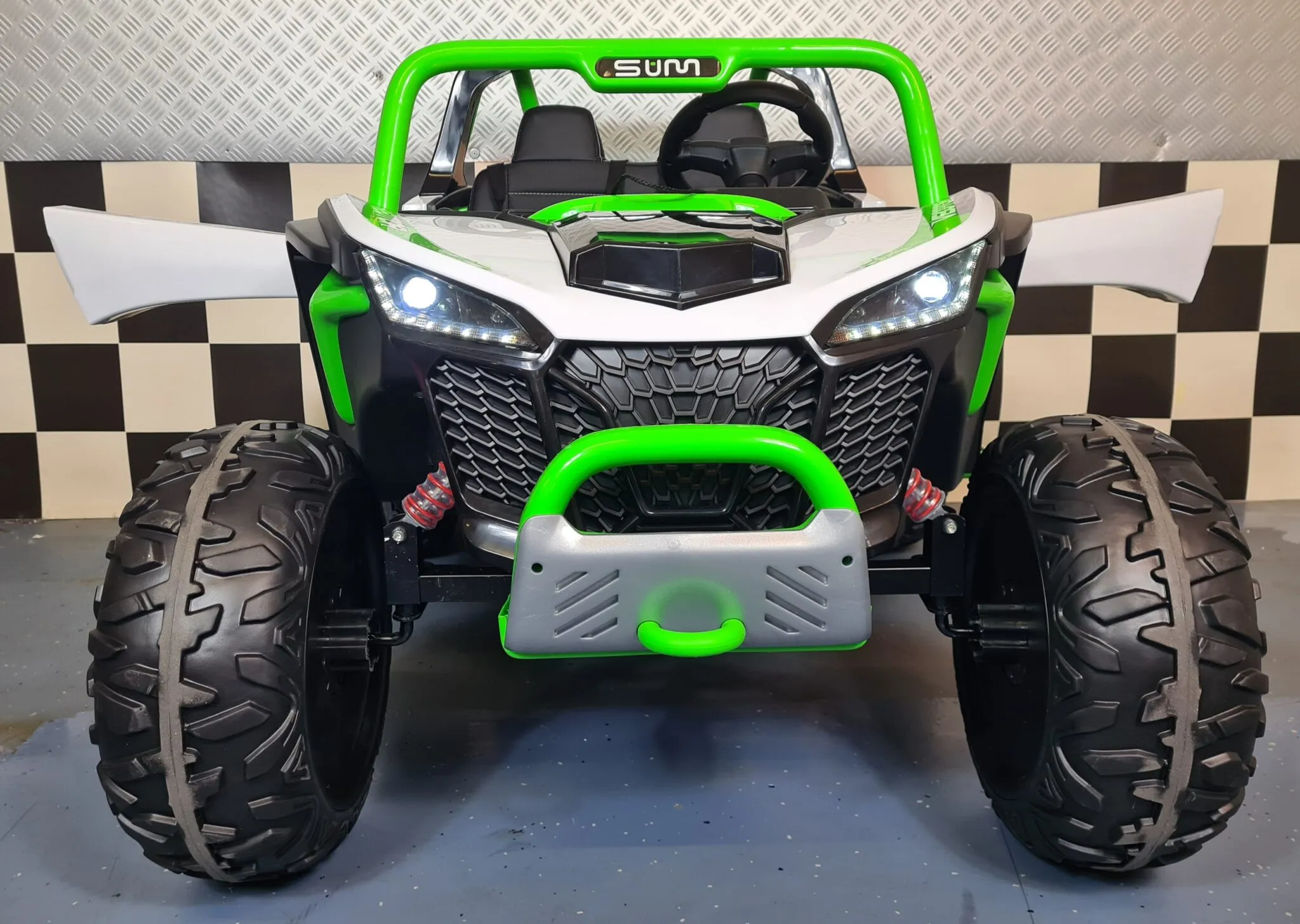Elektro Kinderbuggy - Elektrobuggy 2x60 Watt, Elektrofahrzeug 2 Sitzer Buggy 8 km/h