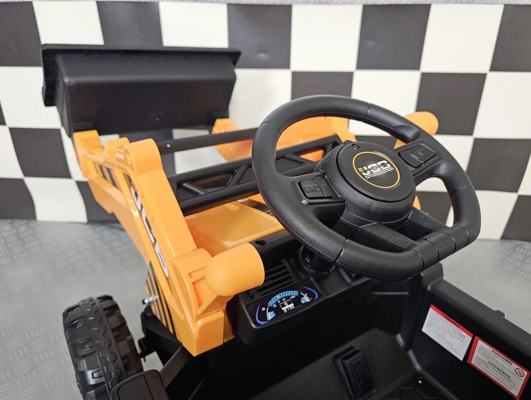 Elektro Kinderbagger - Elektrobagger JCB mit Schaufel, Schaufelbagger, Kinder Einsatzfahrzeug, Traktor