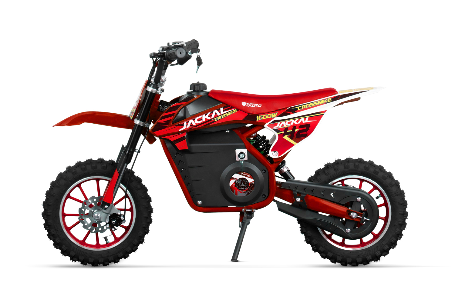 Kinder Crossbike Nitro Motors Eco Dirtbike 1000W - Jackal Eco 10 Zoll - Motorcross Kids
