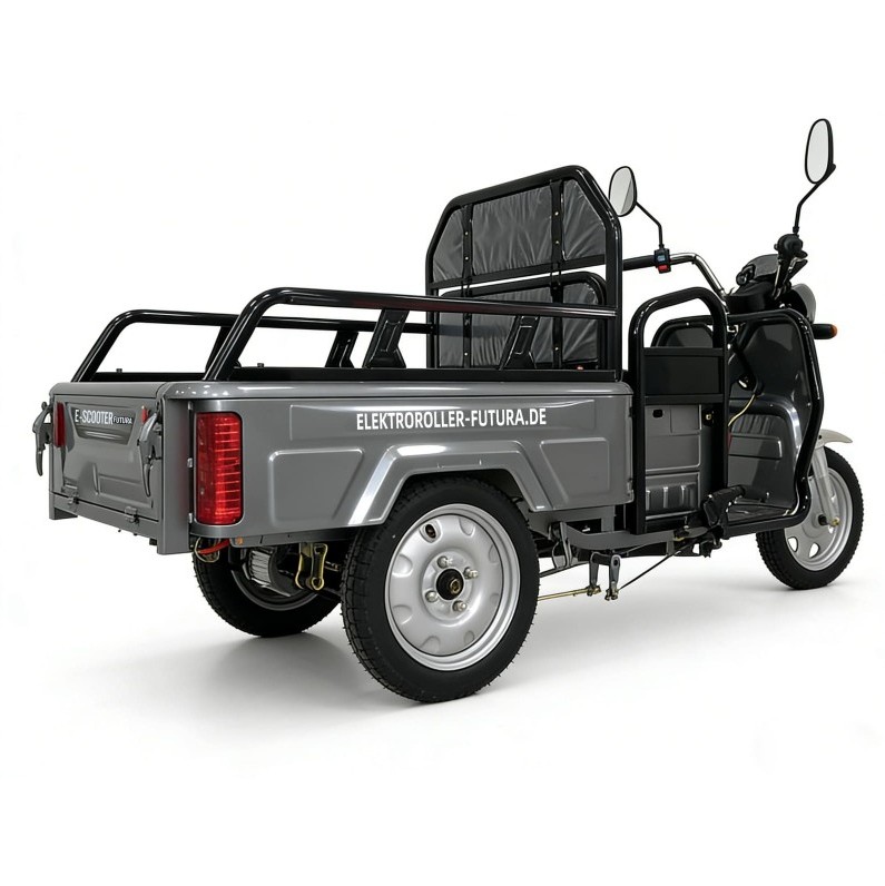 Elektrokipper mit Dach Rhino 25/45 km/h Transportfahrzeug mit 2540 Watt, Lastenfahrzeug, E-Kipper, E-Trike mit Ladefläche