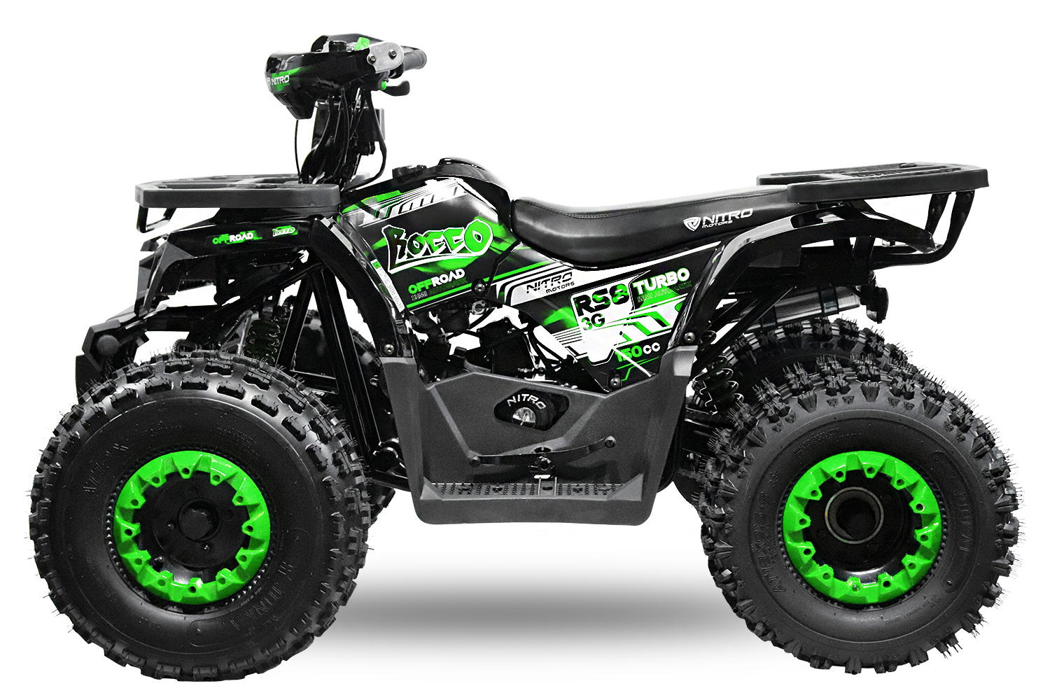 NITRO MOTORS 125cc midi Kinder Quad Rocco RS8-3G Platin, Miniquad Atv Kinderquad Pocketquad 8 Zoll