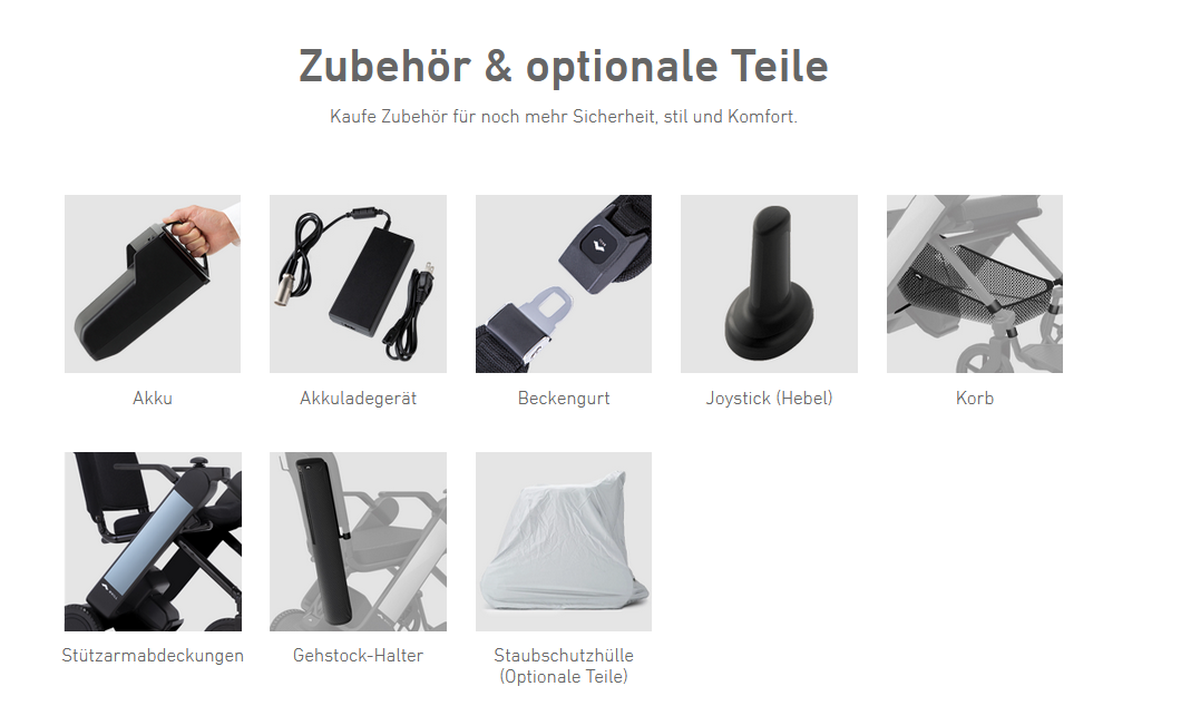 Elektro Rollstuhl Whill F - elektrischer Rollstuhl - Reichweite 20 km - klappbar, E-Rollstuhl, Mobilitätshilfe