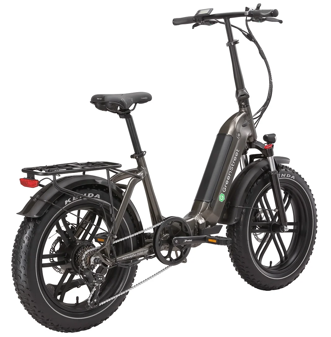 E-Bike Tiefeinsteiger Klapprad GS5 von GreenStreet, Ebike mit 250 Watt, Klappfahrrad mit tiefem Einstieg, Faltrad 20 Zoll