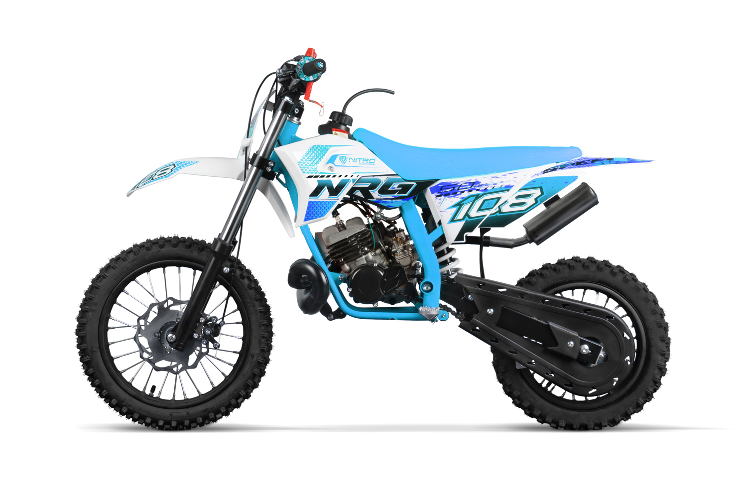 NITRO MOTORS 50cc midi Kinder Dirtbike NRG50 14/12 Zoll, Kinder Motorcross Bike, Kindermotorrad