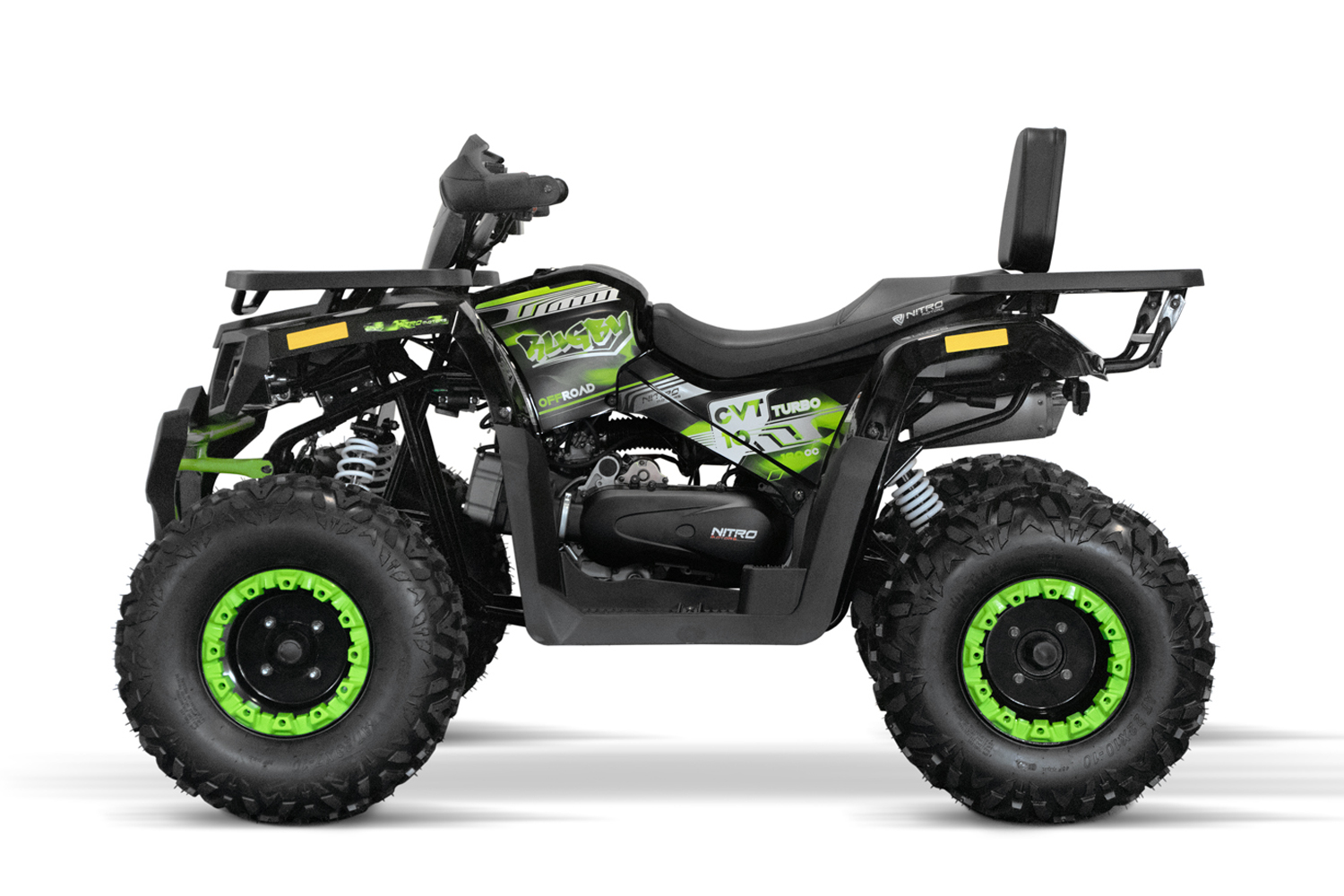 NITRO MOTORS Benzinquad 180cc maxi Quad Rugby V3 CVT RS10 Platin - 10 Zoll