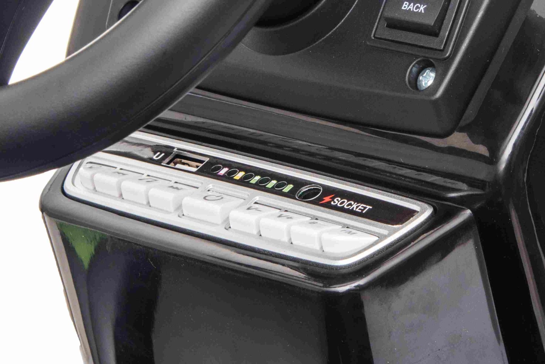 Elektro Kinderauto Traktor Power mit Anhänger - Elektrotraktor für Kinder zum Selbstfahren