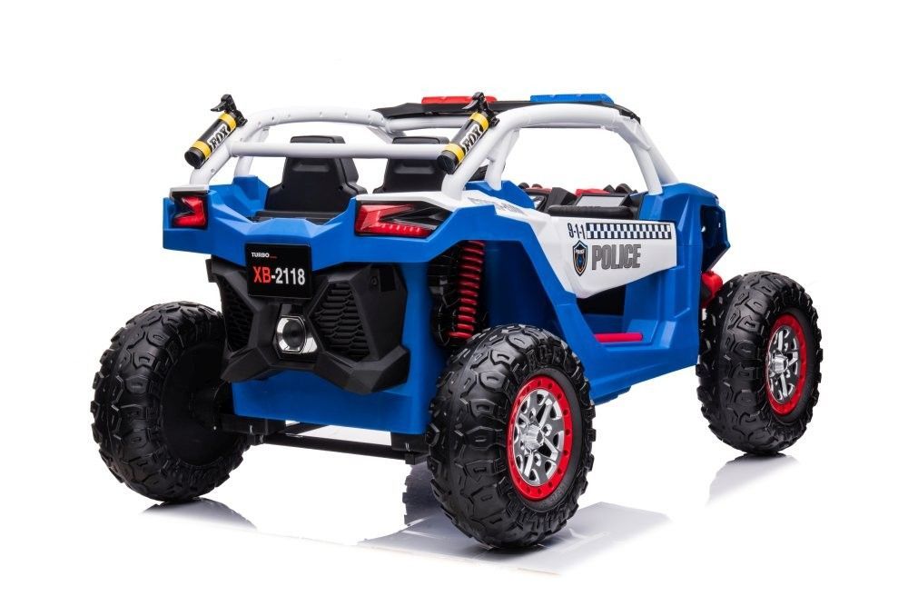 Kinder Elektroauto - Offroad Buggy Super Police UTV 2-Sitzer mit 2x200Watt, Elektrofahrzeug für Kinder