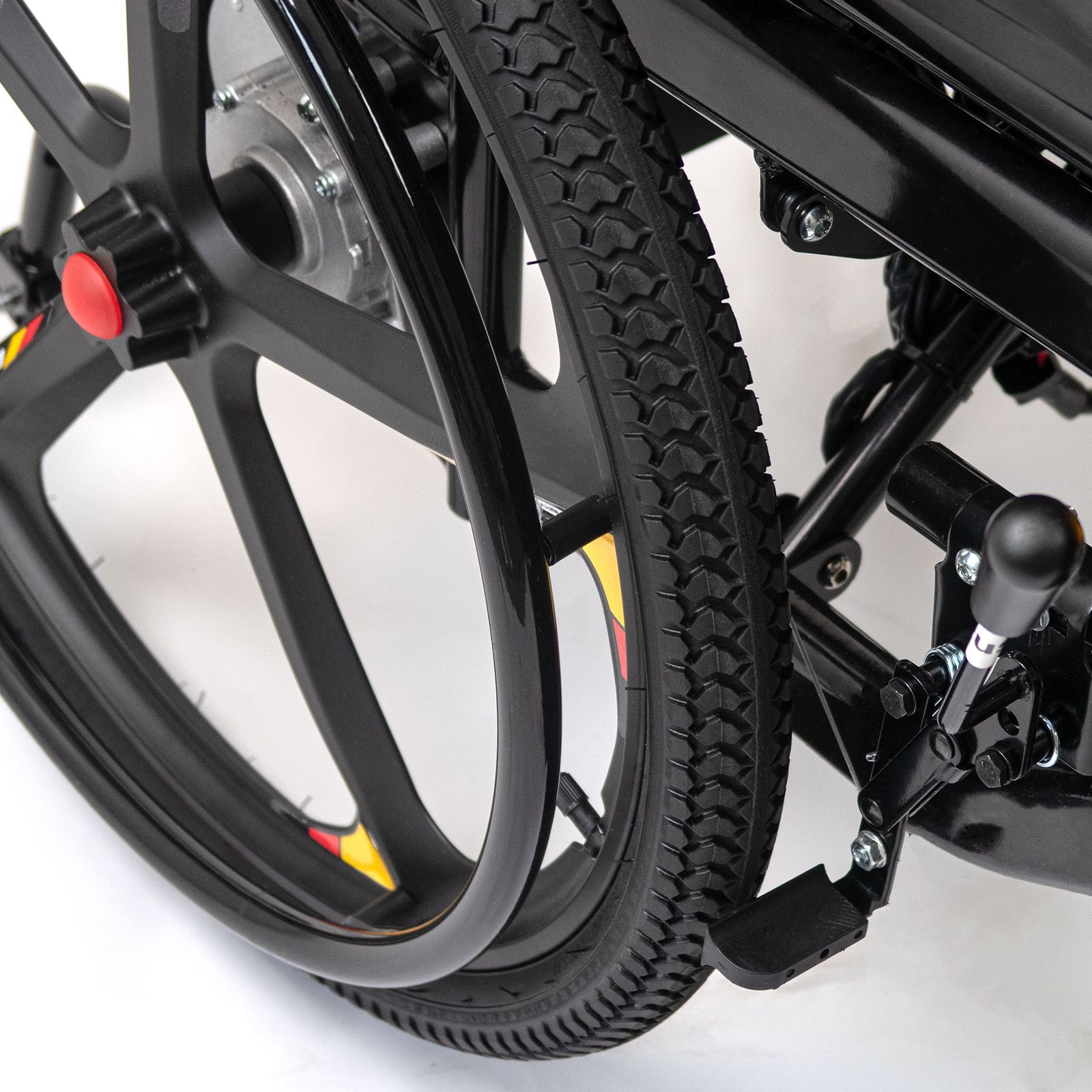 Rolektro E-Rollstuhl ERS-6 Li, Schwarz, 6km/h - elektrischer Krankenfahrstuhl, Elektrorollstuhl mit Joystick