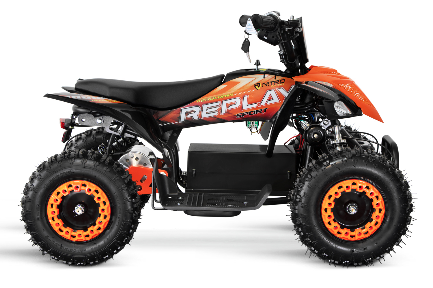 NITRO MOTORS Elektroquad Eco mini Replay Snowy-Profile L Sport 6 Kinder-Quad, 1000W, 6 Zoll, Kinderquad
