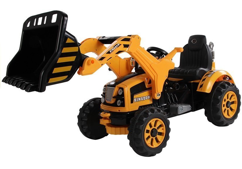 Elektrische Fahrt auf Kinder-Traktor mit Schaufel, Elektrobagger, Elektrotraktor in 3 Farben