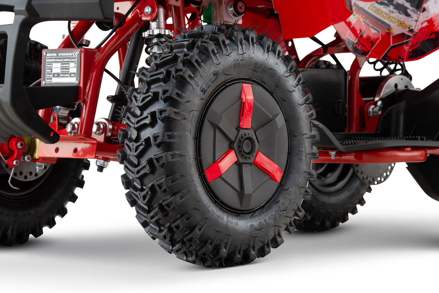 NITRO MOTORS 1000W Eco mini Kinder Quad Dusty Snowy-Profile L Sport 6 Zoll, Elektroquad für Kinder