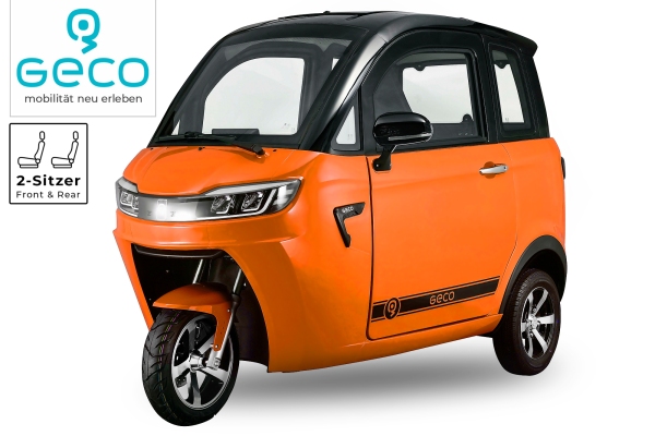Elektrokabinenroller GECO Sera 2 V3 3kW - Kabinenfahrzeug, Elektrofahrzeug für Senioren, E-Auto, Elektroauto