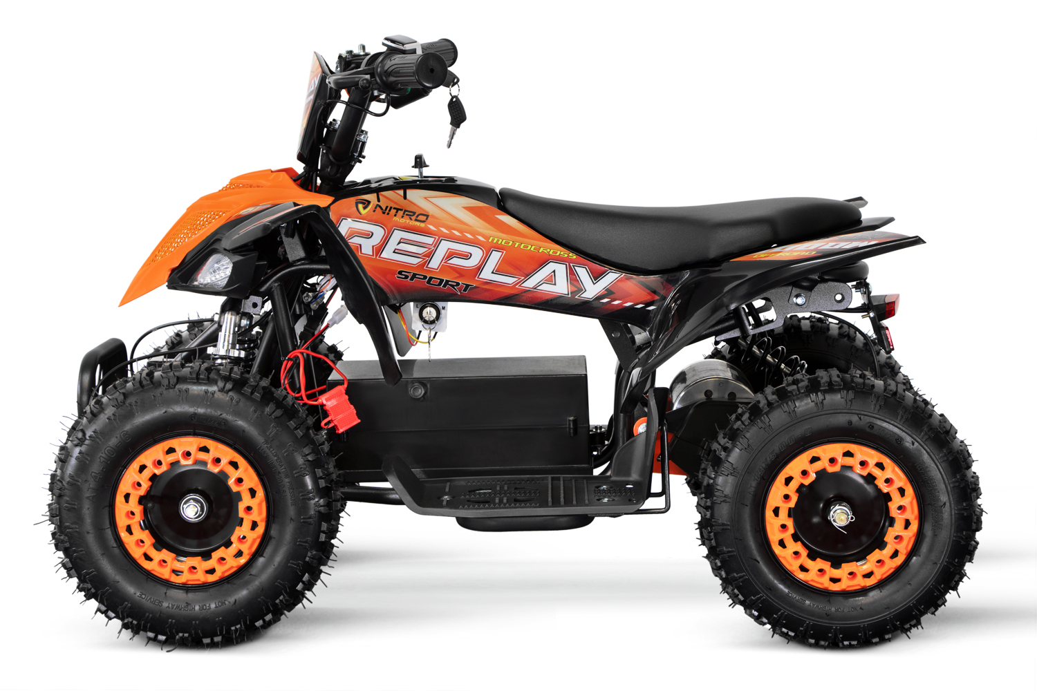 NITRO MOTORS Elektroquad Eco mini Replay Snowy-Profile L Sport 6 Kinder-Quad, 1000W, 6 Zoll, Kinderquad