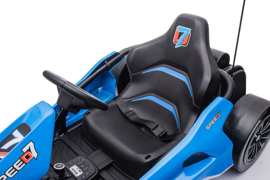 Kinder XL Elektroauto - 10 km/h "E-GoKart", Driftfunktion, 2 Motoren, Elektro Go Kart für Kinder bis 14