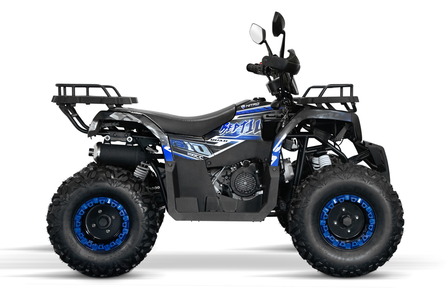 NITRO MOTORS 200cc maxi Kinder Quad Reptile RS10-CVT Platin - Benzinquad 10 Zoll