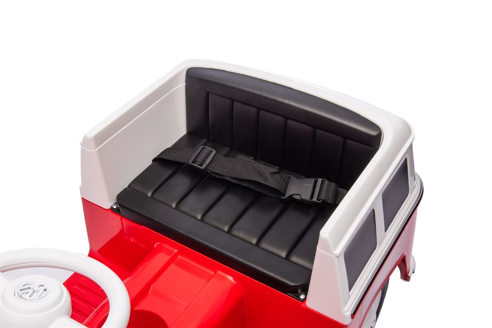 Elektrokinderfahrzeug, Kinderauto VW T1 Bus mit 2x30 Watt und Ledersitz - Der Klassiker VW Bus - Bulli Camper