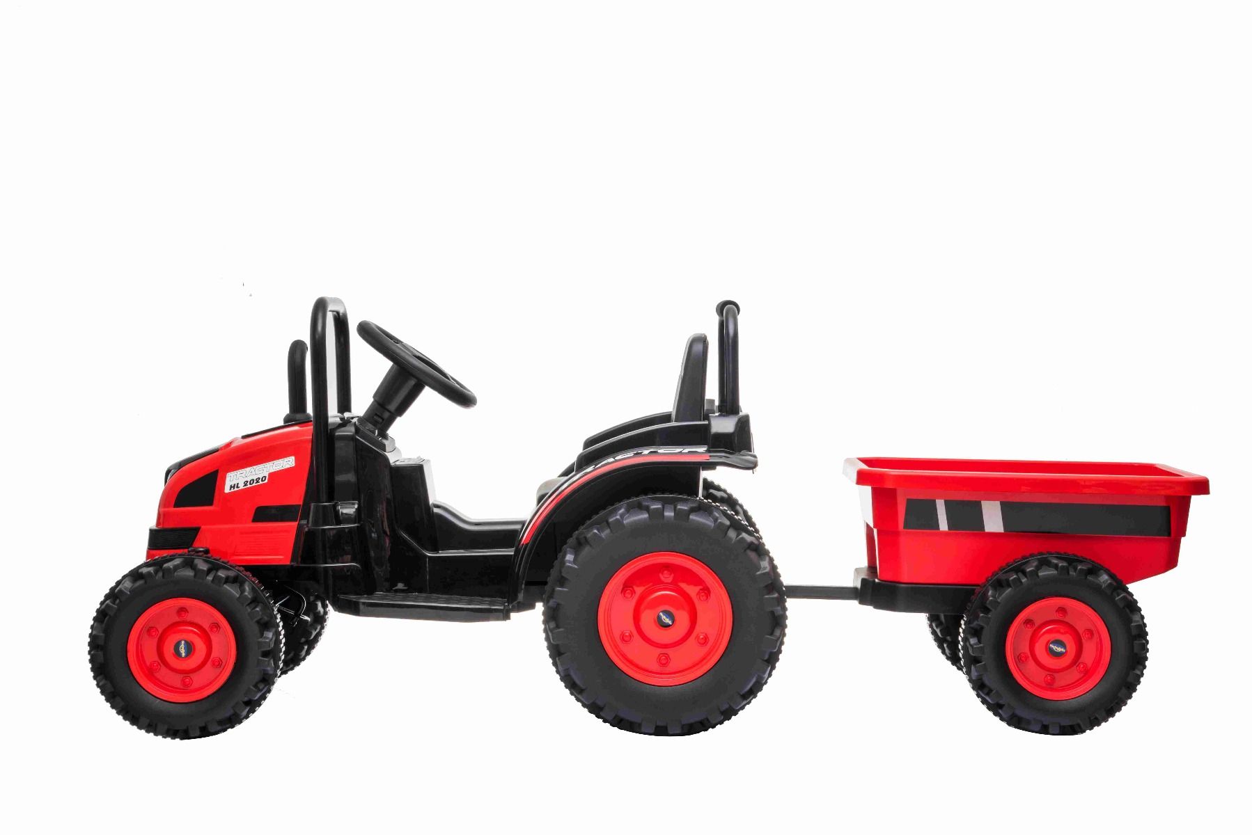 Elektro Kinderauto Traktor Power mit Anhänger - Elektrotraktor für Kinder zum Selbstfahren