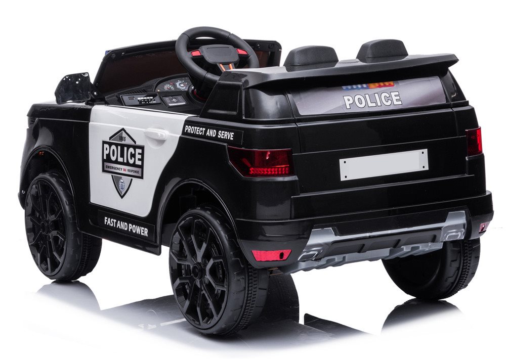 elektrisches Kinderfahrzeug, Kinderauto Polizei Azeno Polizeiauto, Kinderpolizeiauto mit Megaphone