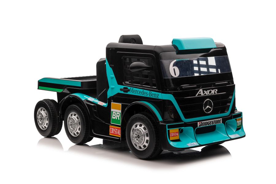 Elektro-LKW für Kinder - 8 km/h Mercedes XMX622B Kinder LKW mit Auflieger, Elektro Baustellenfahrzeug, Elektrokinderfahrzeug