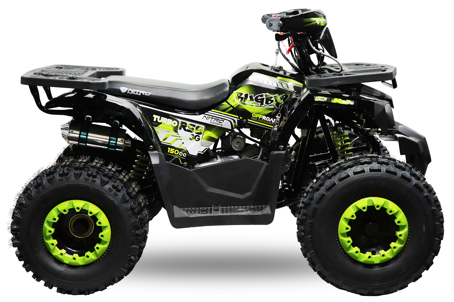 NITRO MOTORS 150cc midi Kinder Quad Rugby RS8-A Platin, 8 Zoll Benzinquad