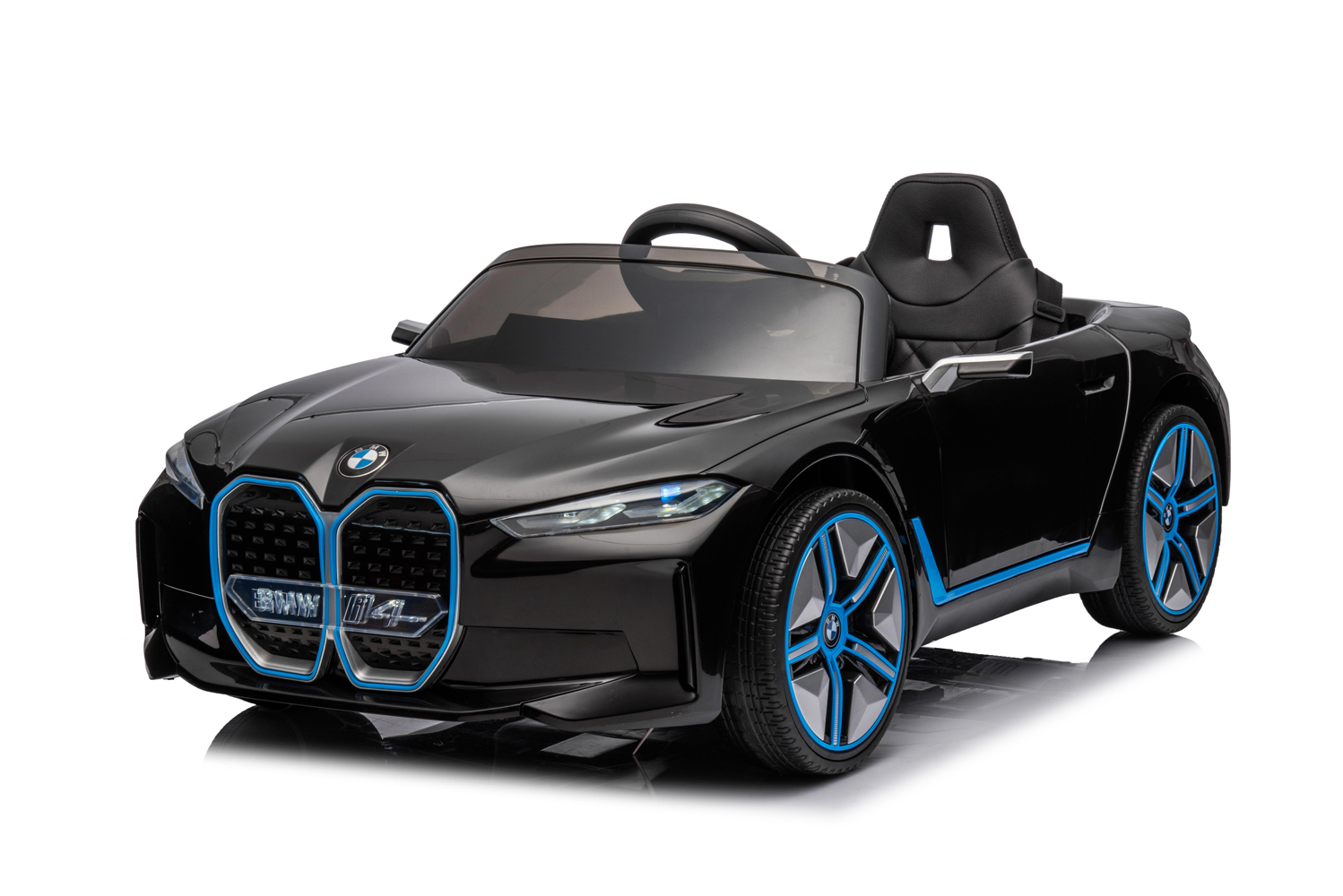 Elektro Kinderfahrzeug Elektro Kinderauto BMW i4 mit Lizenz 2x30W, Elektroauto für Kinder, Elektro Sportwagen für Kinder