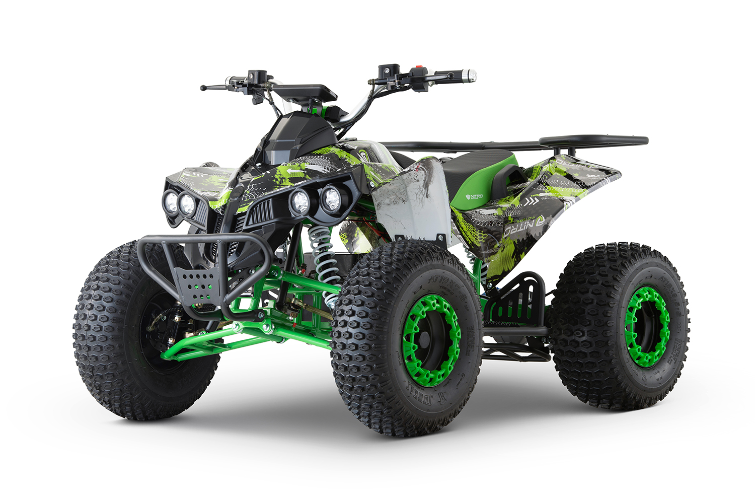 Elektro Kinderquad Nitro Motors Warrior Sport 8 Zoll Graffiti Eco Midi Quad 1000W - Wellenantrieb mit Differential