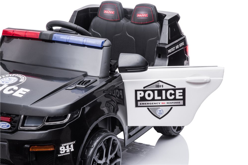 elektrisches Kinderfahrzeug, Kinderauto Polizei Azeno Polizeiauto, Kinderpolizeiauto mit Megaphone