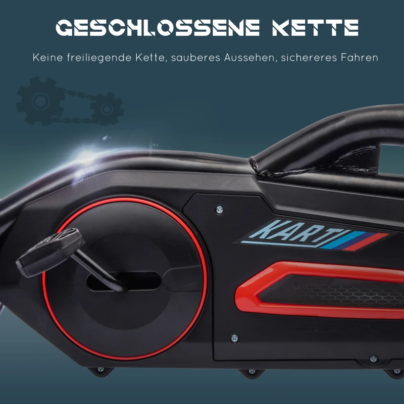 HOMCOM Go-Kart – Pedal-Kettcar mit Vorwärts- & Rückwärtsgang